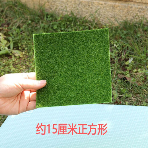 Ancient style fake lawn model desktop building green micro landscape simulation moss ecological bottle decorative bonsai grassland about 30 cm square ((measure the size you need)