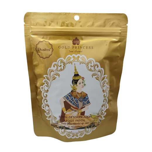 Dusitra Thailand imported royal foot patches original authentic bamboo vinegar ginger sleep fatigue relief discharge wet health foot patches royal bamboo vinegar foot patches 10 patches * 6 pack total 60 patches