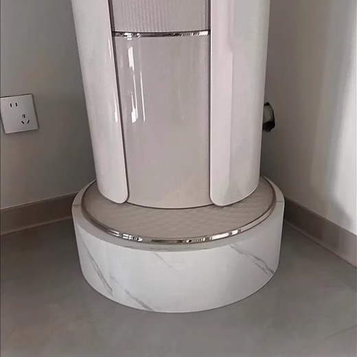 适用于空调底座加高支架适用格力美的海尔通用方圆立式柜机托架垫子圆 直径50高度15仿白大理石纹