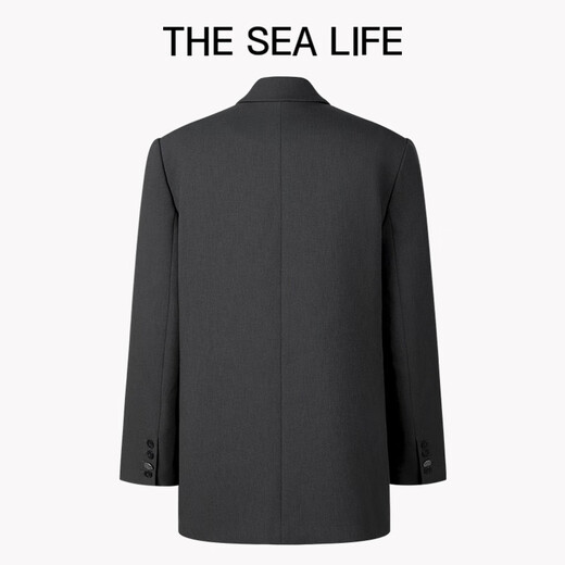 The Sea Life Coat for Women Ou Hai Yisheng, Jacket de su traje de cuello de cera 2025 Temperamento de primavera Traje Alfalfa Gray 15053 Alfalfa Gray M