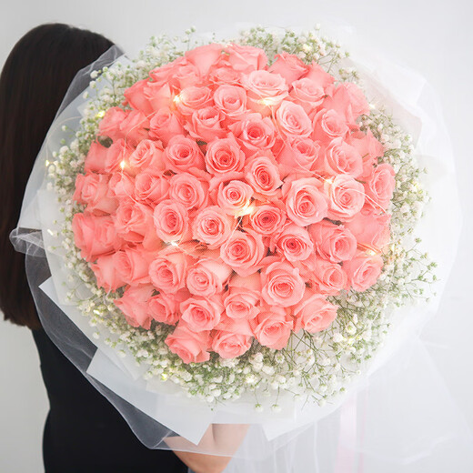 Youke Jade Flower Express Red Rose Bouquet Confessing Love to Girlfriend and Wife Birthday Gift Nationwide Delivery 52 Diana Bouquets