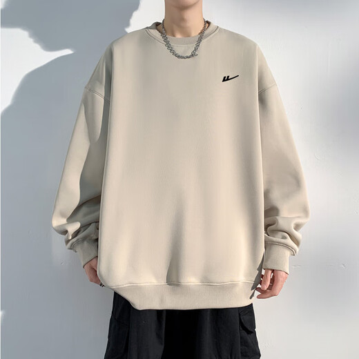 Warrior Sweatshirt men's spring and autumn long-sleeved T-shirt top casual T-shirt autumn casual clothes base shirt loose pure couple clothes LG-HL-B2-31-FKS691 black S (recommended 80-105 Jin [Jin equals 0.5 kg])