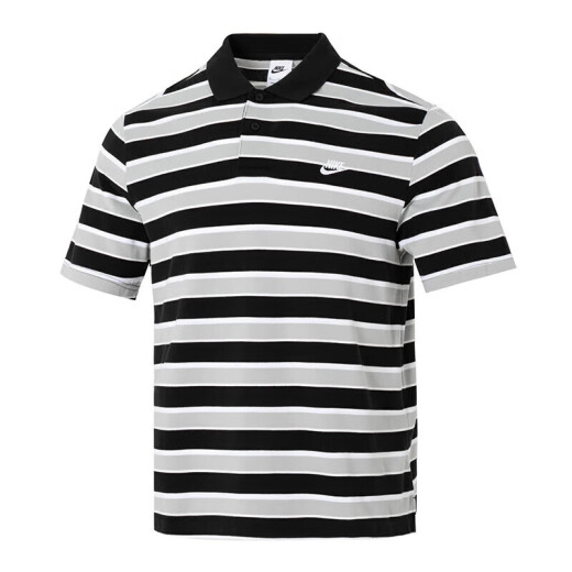 耐克（NIKE）官网官方男装 2025春夏新款潮流运动服条纹短袖透气翻领POLO衫 FN3897-010 S