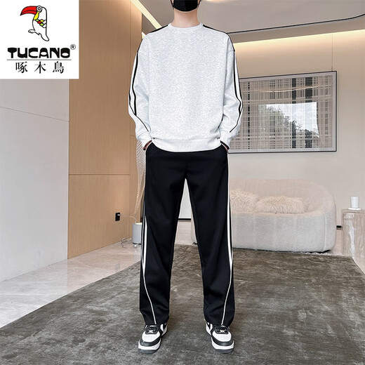 Woodpecker (Tucano) Ensemble de vêtements de sport décontractés pour hommes 2025 Nouveau printemps et automne à manches longues à manches longues pour hommes et hiver