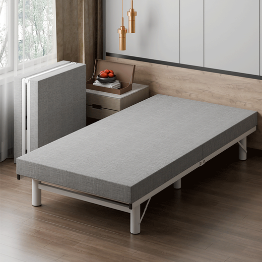 Haolu Export Japaner Klappbett Haushalt Einzelbett Büro Mittagessen Break Bett Hotel Verstärkte Mittagspause Extra Bett blau grau [5 cm Latexpolster] Breite 90* Länge 200 cm
