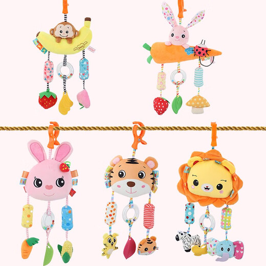 Bourne Baby Kinderwagen Spielzeug Anhänger Baby Bett Bell am Krankenbett Roll -Auto -Sicherheitssitz Komfort Spielzeug Push Auto Anhänger Löwe Große Wind Chime Wind Chime Stil Stil
