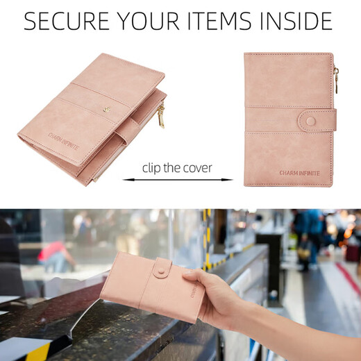 
Feiyuejia wallet for men and women anti-theft passport bag card bag air ticket clip zipper folder multi-function travel portable certificate bag