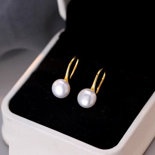 Qi Xiaomi S925 silver freshwater pearl earrings for women, pierced earrings for sleeping, no need to remove silver earrings, niche anti-blocking needle earrings, a pair of 6mm pearl earrings, 925 silver - suitable for ear care
