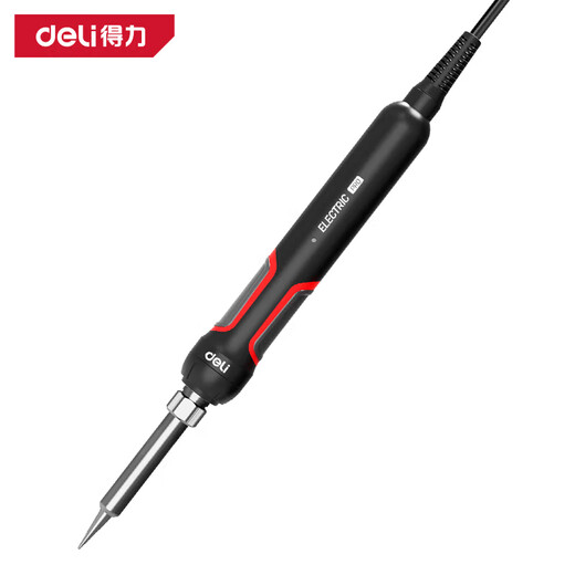 Deli electric soldering iron tool set electric iron adjustable temperature welding pen constant temperature small soldering gun repair welding drilling 60w intelligent fast heating constant temperature 10-piece set
