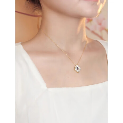 Fat Donglai Tanzanite Bracelet S925 Silver Pendant Women's Clavicle Chain Necklace Chinese Valentine's Day Gift 01#s925 Silver Tanzanite Pendant (No Chain)