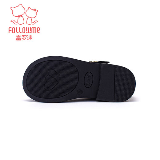 Fuluo Mi Girls кожаная обувь черная мягкая подошва принцесса обувь детская мода Shos