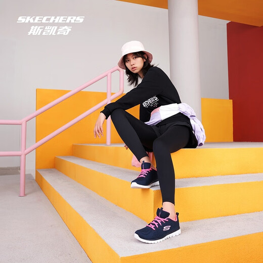 Skechers men's and women's shoes running shoes travel shoes breathable sports mom comfortable walking shoes 12615