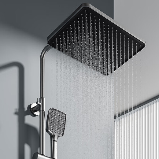 Jomow Smart Shower Set complet Ensemble complet de corps en cuivre Affichage numérique Température constante avec des touches de piano à la maison Ambie Ambie