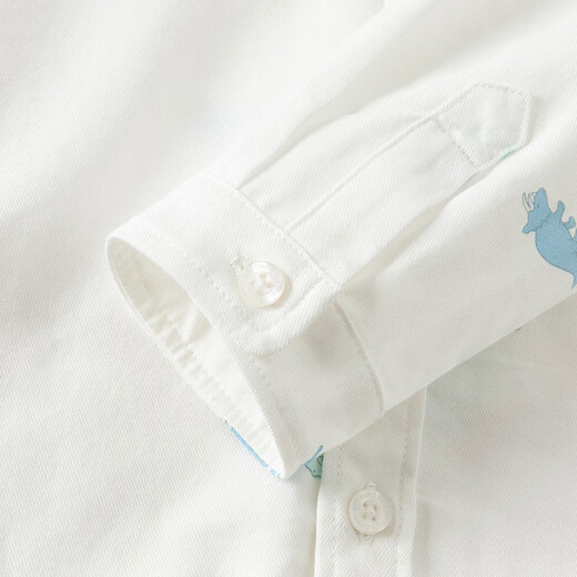 DAVE&BELLA Spring New Gentleman Children's Shirts Fashionable Boys' Children's Clothes Tops Children's Shirts Casual Boys' Clothes Dinosaur Print Ready Stock 100 cm (recommended height 90-100cm)