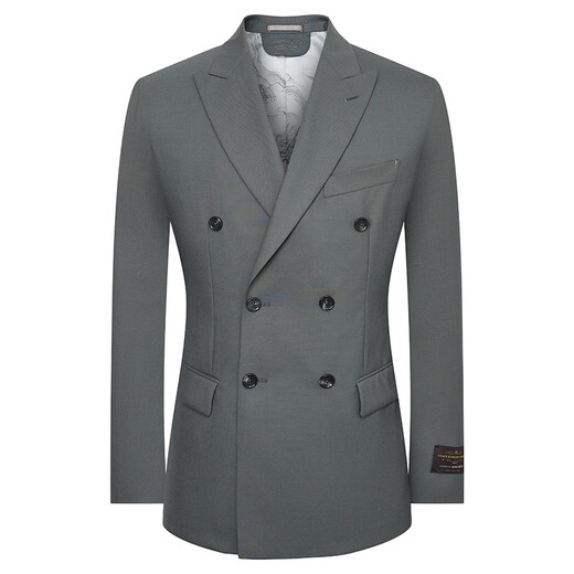 Anniversary Bird Suit Men's First Suit in Life Business Fashion Formal Wool Suit Pants Suit Slim Men Forest Green Strong Twisted Solid Color 50 A(180/100) /Please note waist or trousers