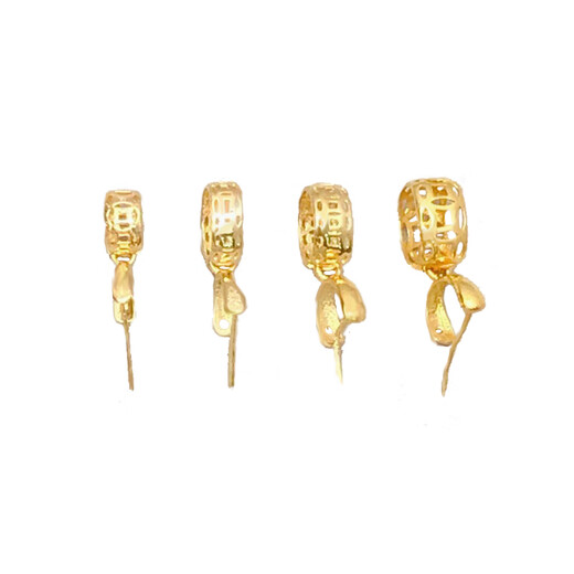 Chihuan Pure 18k Gold Jade Jade Pendant Gold Buckle Pendant Hetian Jade Au750 Gold Necklace Buckle Supports Customization Medium Copper Coin (Suitable for Small Coins)