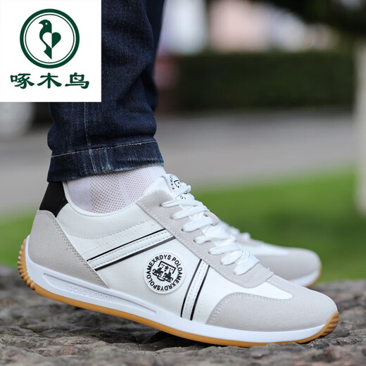 Woodpecker men's shoes for summer breathable and odorless casual shoes for men's lightweight soft sole Forrest Gump sports canvas shoes trendy shoes AW9902 blue main picture cloth style 38 size small one size