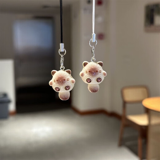 奇优宝可爱少女暹罗猫挂件卡通百搭ins风钥匙扣猫咪包包吊坠礼物挂饰 暹罗猫2个[黑绳+白绳]