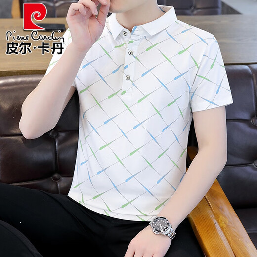 皮尔卡丹（pierre cardin）2025夏季新款polo.衫短袖男潮流ins修身翻领半袖T恤男士体恤上衣 F9226白色 M