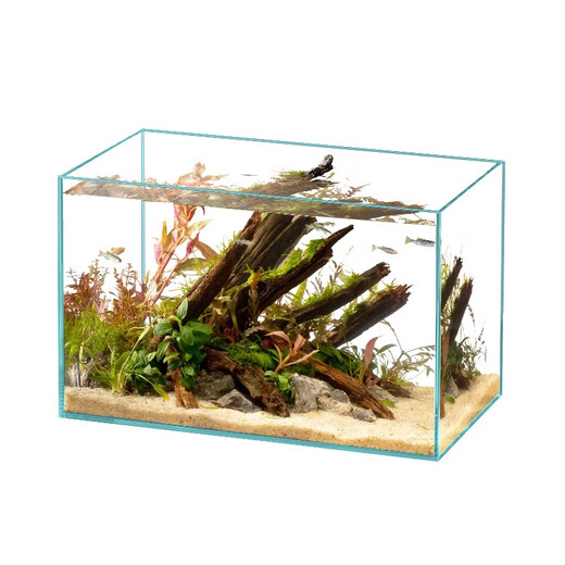 YEE super white fish tank desktop living room ecological goldfish turtle tank landscaping small aquatic plant fish culture glass naked tank 50cm