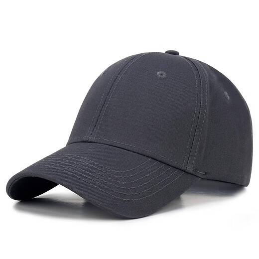 Haoguan Hat Men's Spring and Autumn Solid Color Couple Baseball Cap Showing Face Small Casual Versatile Large Size Peaked Hat Summer Big Head Circumference Women