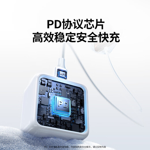 绿联氮化镓充电器头三口35W多口快充头适用苹果iPhone16/15ProMax/14/13华为三星手机USB/双Type-C插头