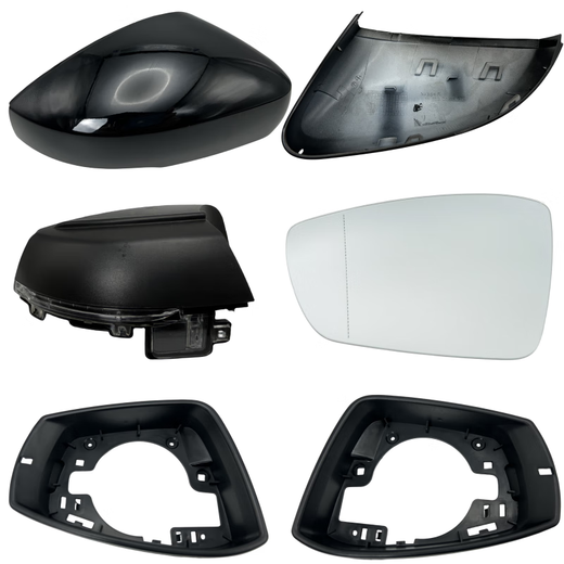 适用13-24年款大众朗逸倒车镜外壳后视镜盖转向灯罩镜框反光镜片 倒车镜总成中配 左-主驾 大众朗逸/2013-2014款