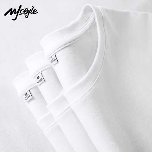 MJ STYLE pure cotton short-sleeved T-shirt for men and women 2026 summer loose casual versatile American retro style hot girl half-sleeved top