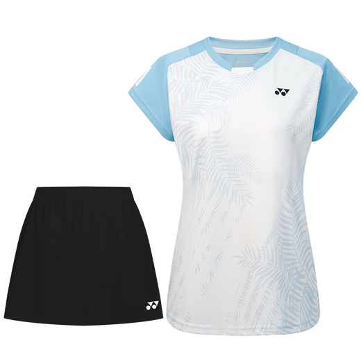 Yonex yonex badminton Anzug Wettbewerb Training schweißabsorbierende und atmungsaktive Frauensportset 210025BCR Crystal Blue L