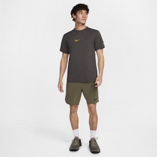 耐克（NIKE）官方HYVERSE DRI-FIT男子防晒速干短袖上衣夏季T恤HV4882 299中灰/沙漠苔绿/银 M