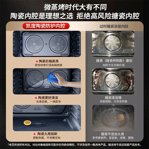凯度（CASDON）【 双热风】60L彩屏蒸烤箱一体机嵌入式 蒸箱 烤箱 家用蒸烤炸炖四合一体SR6028FE22-ZDPro二代