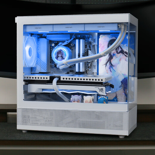 AMDR7 9700X/RX9070XT Huayue desktop computer host without graphics card host white sea view room e-sports 9800X3D game assembly computer DIY complete machine AiPC configuration six丨R7 9700X/RX 9070XT