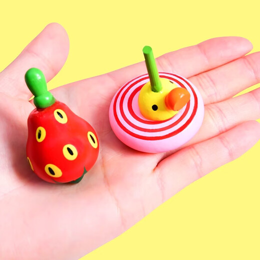Sterne und Traum Holz Gyro rotieren kleines Gyro-Spielzeug Unzipe kreative nostalgische Handbuch Schaltspielzeuggeschenk für Jungen und Mädchen Regenbogen rotierende kleine Gyro-Random 6 Packs