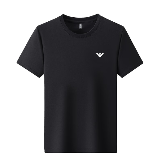 Falamone Armani Pure Cotton Kurzärärmelte T-Shirt für Herren Sommer Neuer runder Hals halbärmelig cooles T-Shirt Top 1518 Weiß M 165 Empfohlen 95-15jin [Jin ist 0,5 kg]