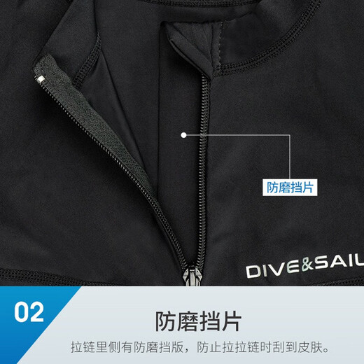 Jingpufei swimsuit men's one-piece quick-drying long-sleeved sunscreen, warm and breathable beach vacation jellyfish suit wetsuit M (95-115Jin Jin equals 0.5kg)