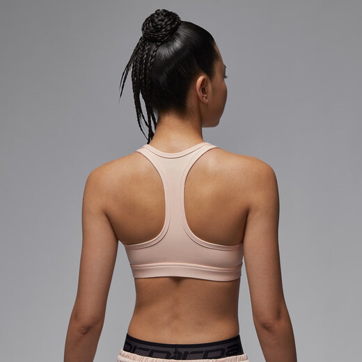 耐克（NIKE）Jordan耐克乔丹女子透气速干衬垫运动内衣秋季中强度支撑FB6873 838冰番石榴色/黑 L