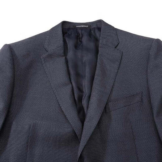 【二手99新】未使用 男装 阿玛尼 EA 男士西装西服套装 H41VMT E1048 919 夜蓝色点点图案 48