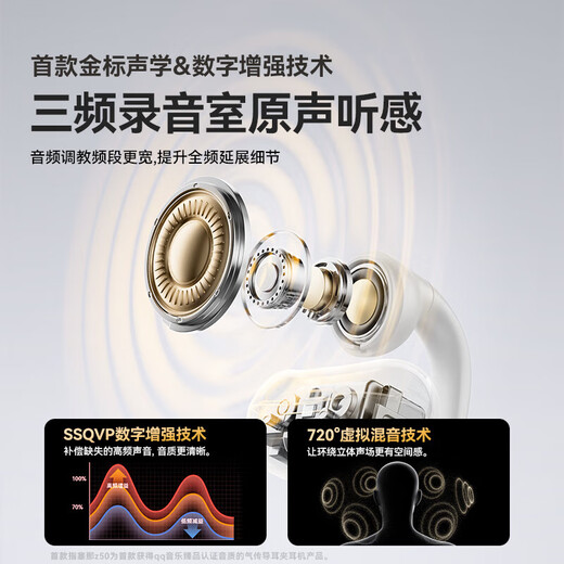 SANAG Z50S Bluetooth headset ear clip type bone conduction concept wireless open non-in-ear sports call noise reduction ear hanging earphone suitable for Apple and Xiaomi mobile phones
