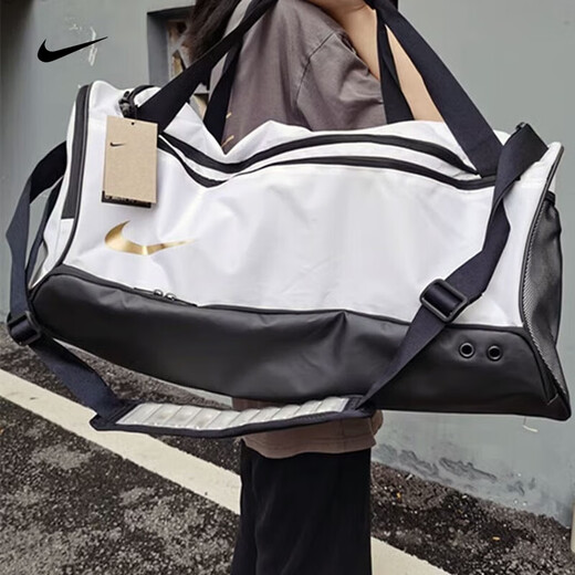 Nike (NIKE) luggage bag men's bag women's bag autumn new student sports fitness bag large capacity outdoor shoulder crossbody bag DX9789-100 air cushion strap MISC