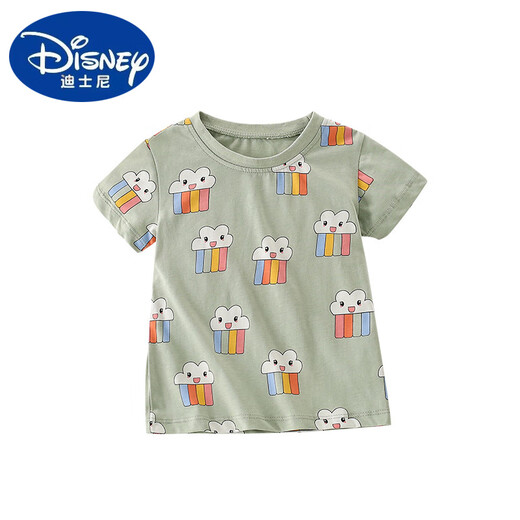 迪士尼（Disney）malwee女童圆领短袖夏装新款欧美童装洋气小女孩儿童T恤上衣 9215 100 cm