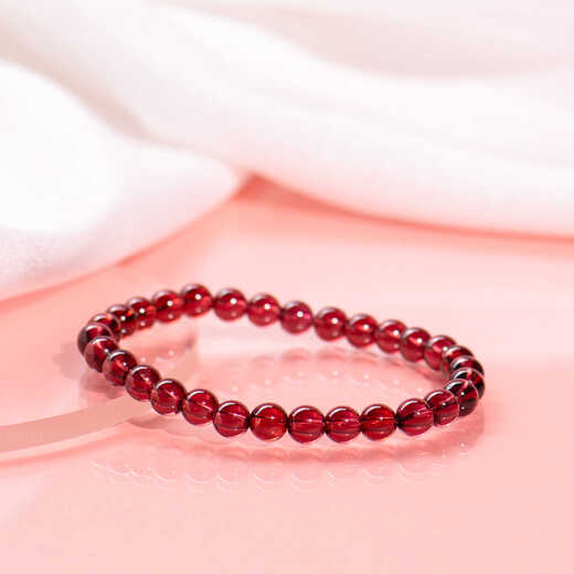 Malaya Garnet Bracelet Women's Stone Tanzania Champagne Pink Magnesium Aluminum Garnet Anti-fatigue Muladhara Chakra Purchasing Instructions Don't shoot for perfectionism