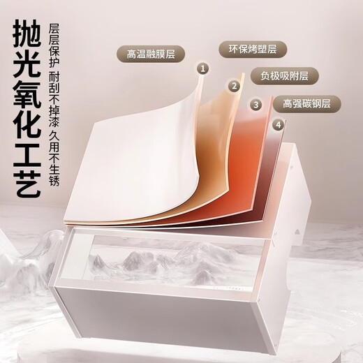 Mingtai gas water heater shield kitchen magnetic condiment rack wall-mounted pipe rack concealing decorative cover hook welfare model single layer 40cm