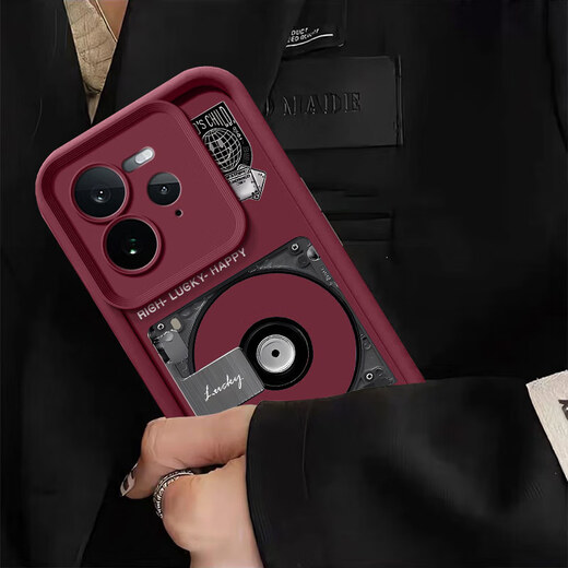 牛壳壳CD唱片适用realme真我GT7PRO手机壳RMX5010全包镜头防摔磨砂创意 阶梯壳-黑色[复古唱片]-单壳 真我GT7Pro[送屏幕膜]