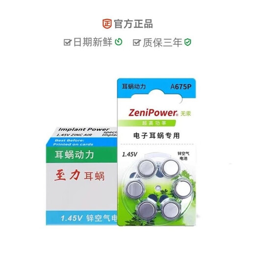 Zhili A675p COCHLELER IMPLANT BATTERIE ÉLECTRONIQUE COCHLEAR Australie Austria Zinc Air Bouton Batter