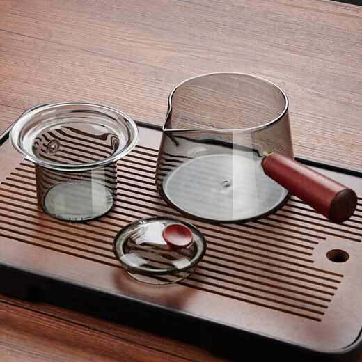 Jinpan side-handled glass teapot tea water separation teapot tea making device electric ceramic stove thickened heat-resistant glass tea maker tea making side-handled teapot 500ml