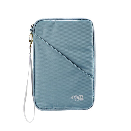 Multifunktionales ID-Paket Passclip-ID-Speicherpaket Air Ticket Clip Travel Storage Bag Card Paket Blau und Grau klein klein