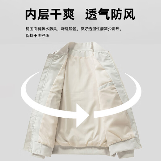 Wassup Sohot夹克男春季飞行员外套男士休闲宽松工装棒球服男装 军绿 XL