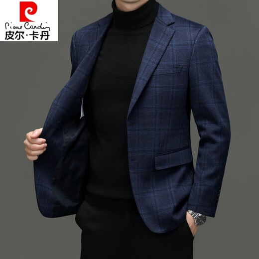 
Pier Cardin casual suit jacket men spring and autumn 25 new versatile casual clothes single slim business plaid suit jacket men picture color 170 M