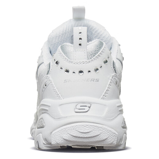 Skechers Chaussures féminines automne et hiver 2025 Nouvelles chaussures de panda en cuir épaisse semelles accordées papa chaussures blanches Sneakers décontractés non glissés 11979-WSL 35