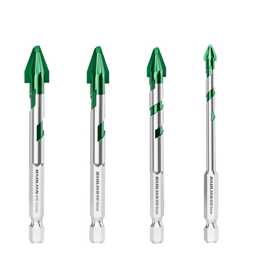 Baolian ceramic tile drill bit concrete electric hand drill for drilling super hard tilted head ceramic hexagonal handle eccentric special triangle drill high hardness tilted head eccentric drill 4mm-2 pieces